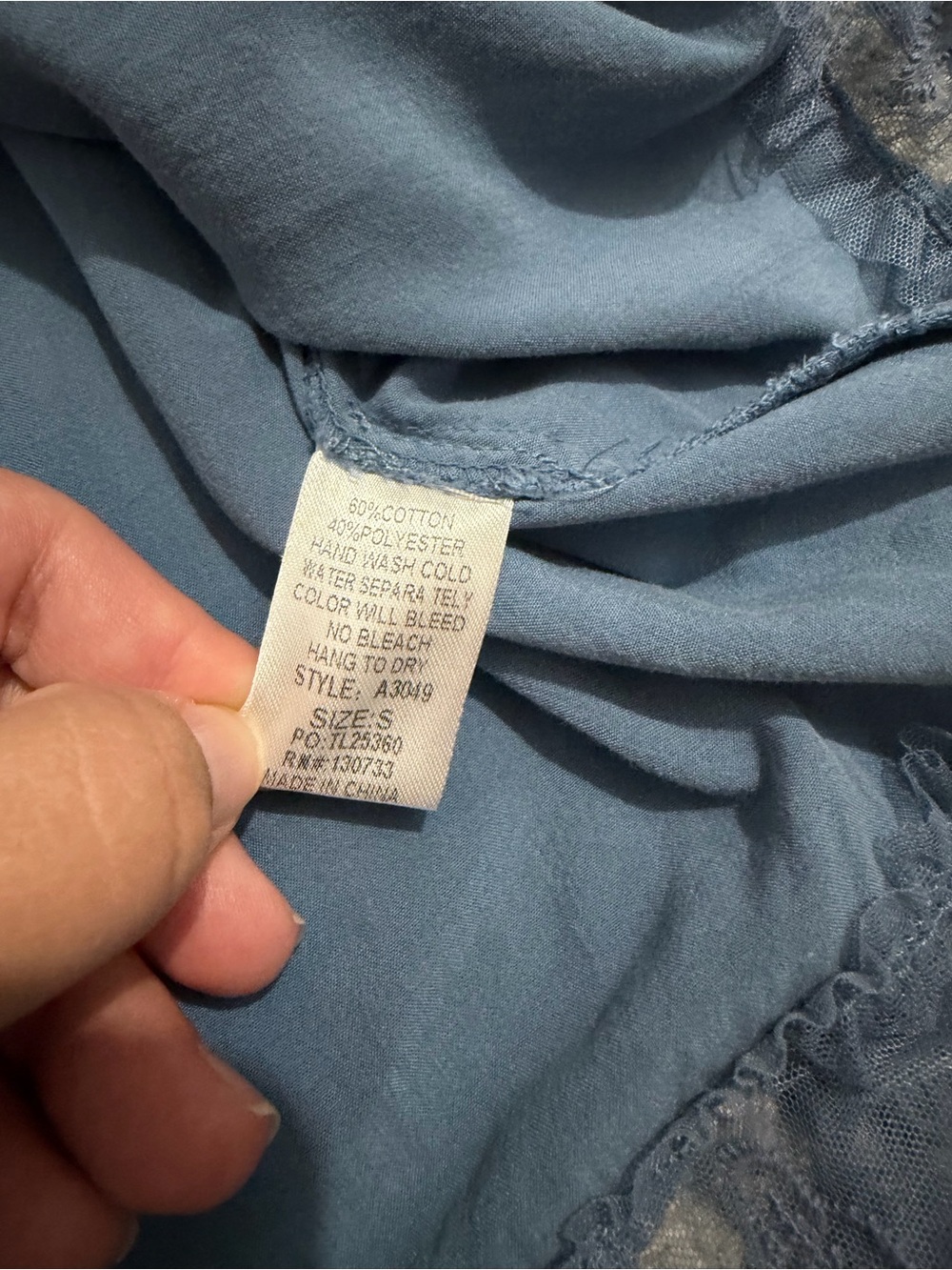 Umgee Soft Blue Ruffle Tunic - Picture 9 of 10